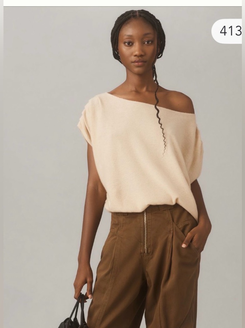 Anthropologie Cashmere Off-the-Shoulder Sweater